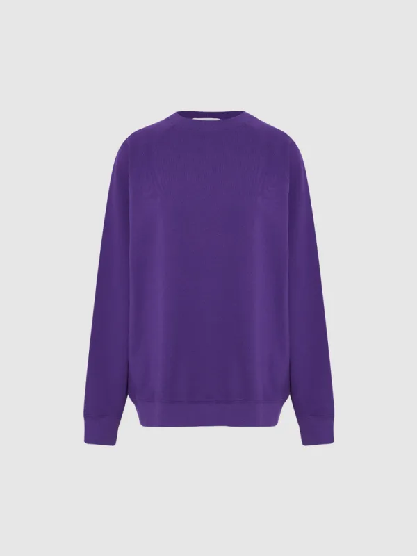 Raglan Sleeve Crew Neck Oversized Sweatshirt sold by Urban Revivo