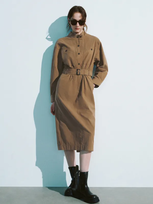 Loose Straight Dress With Belt sold by Urban Revivo