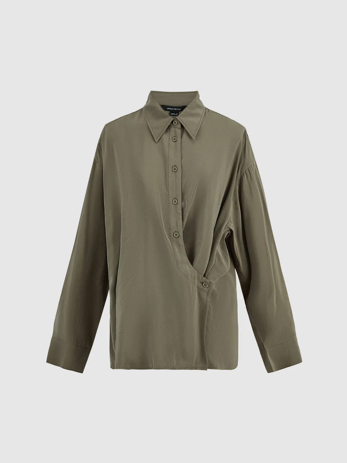 Button Up Loose Shirt sold by Urban Revivo product image thumbnail 2