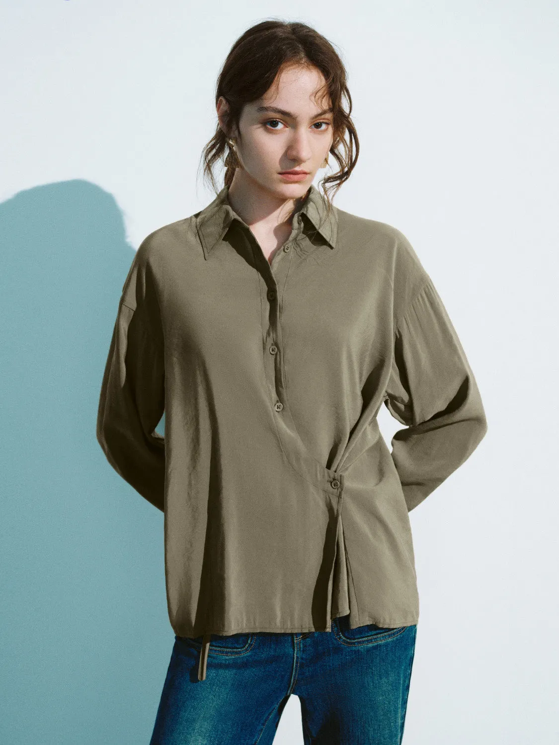 Button Up Loose Shirt sold by Urban Revivo