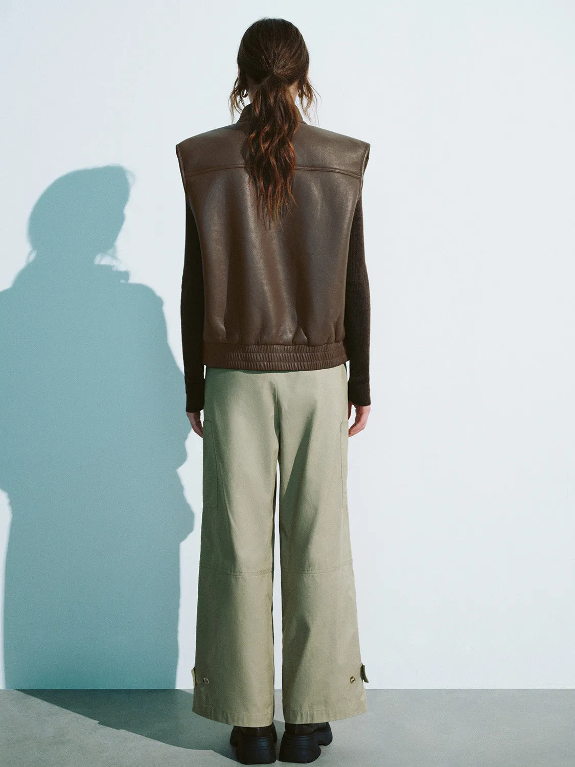 Press Button Vegan Leather Vest sold by Urban Revivo product image thumbnail 4