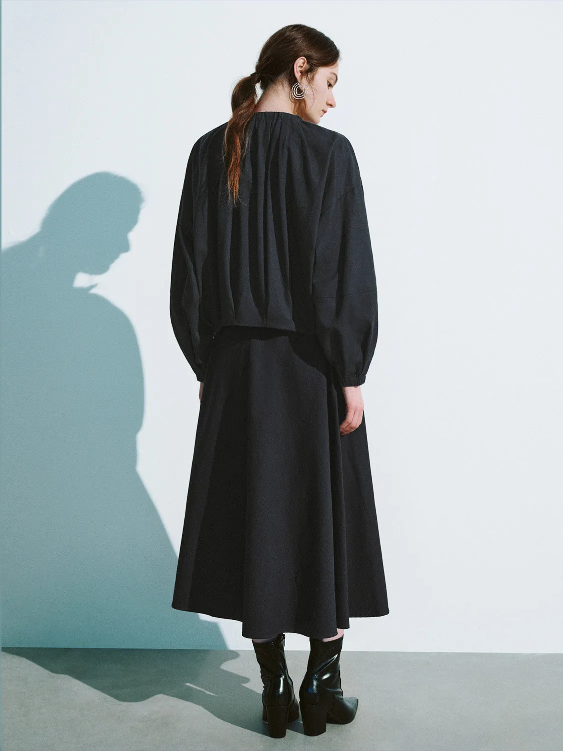 Zipper Front Crew Neck Oversized Jacket sold by Urban Revivo product image thumbnail 4