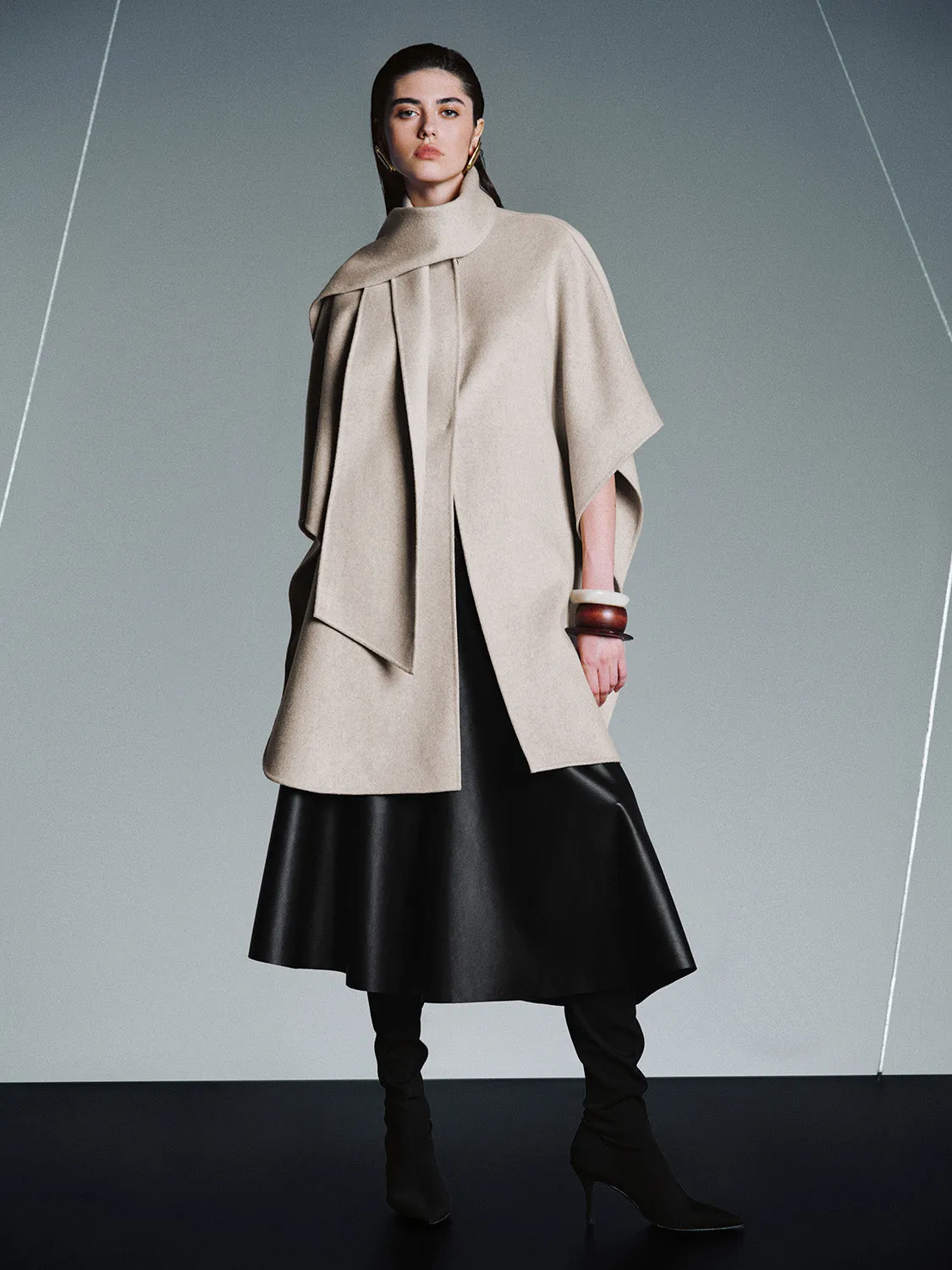 Longline Loose Wool Blend Coat sold by Urban Revivo