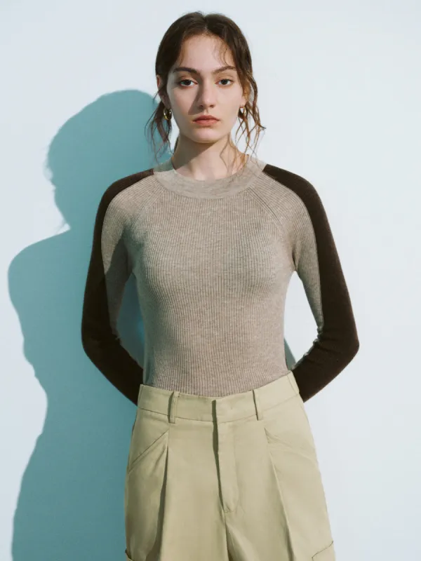 Crew Neck Skinny Knitted T-Shirt sold by Urban Revivo