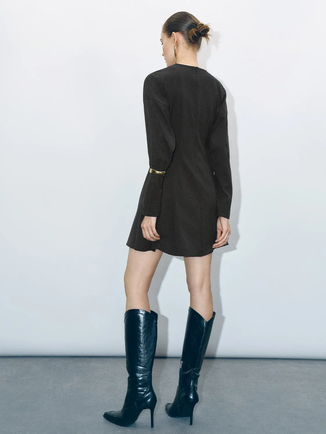 Crew Neck Loose Skater Dress sold by Urban Revivo product image thumbnail 4