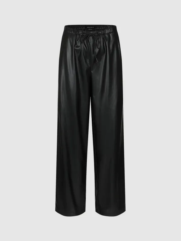 Elastic Waist Loose Wide-Leg Pants sold by Urban Revivo