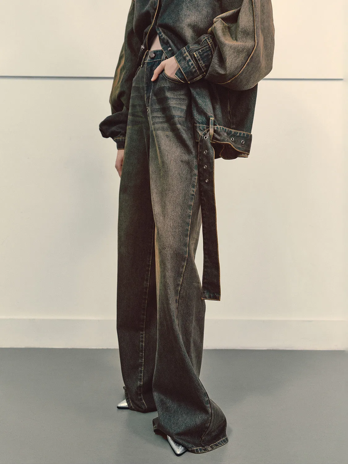 Wide-Leg Jeans sold by Urban Revivo product image thumbnail 3