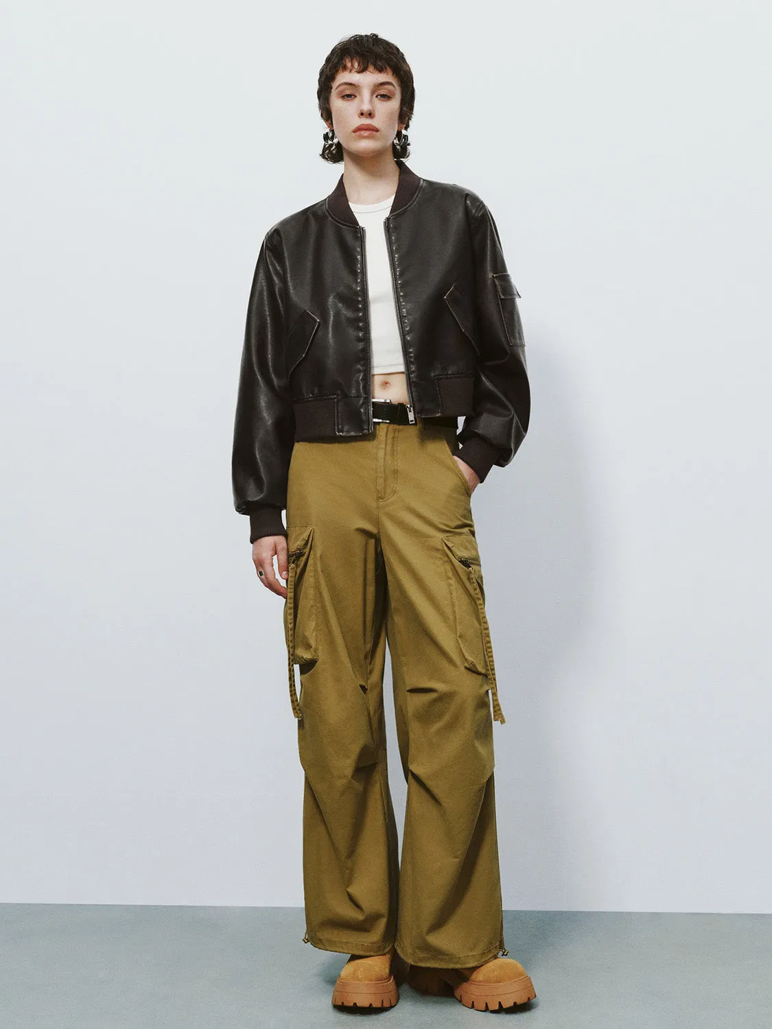 Loose Vegan Leather Jacket sold by Urban Revivo product image thumbnail 5