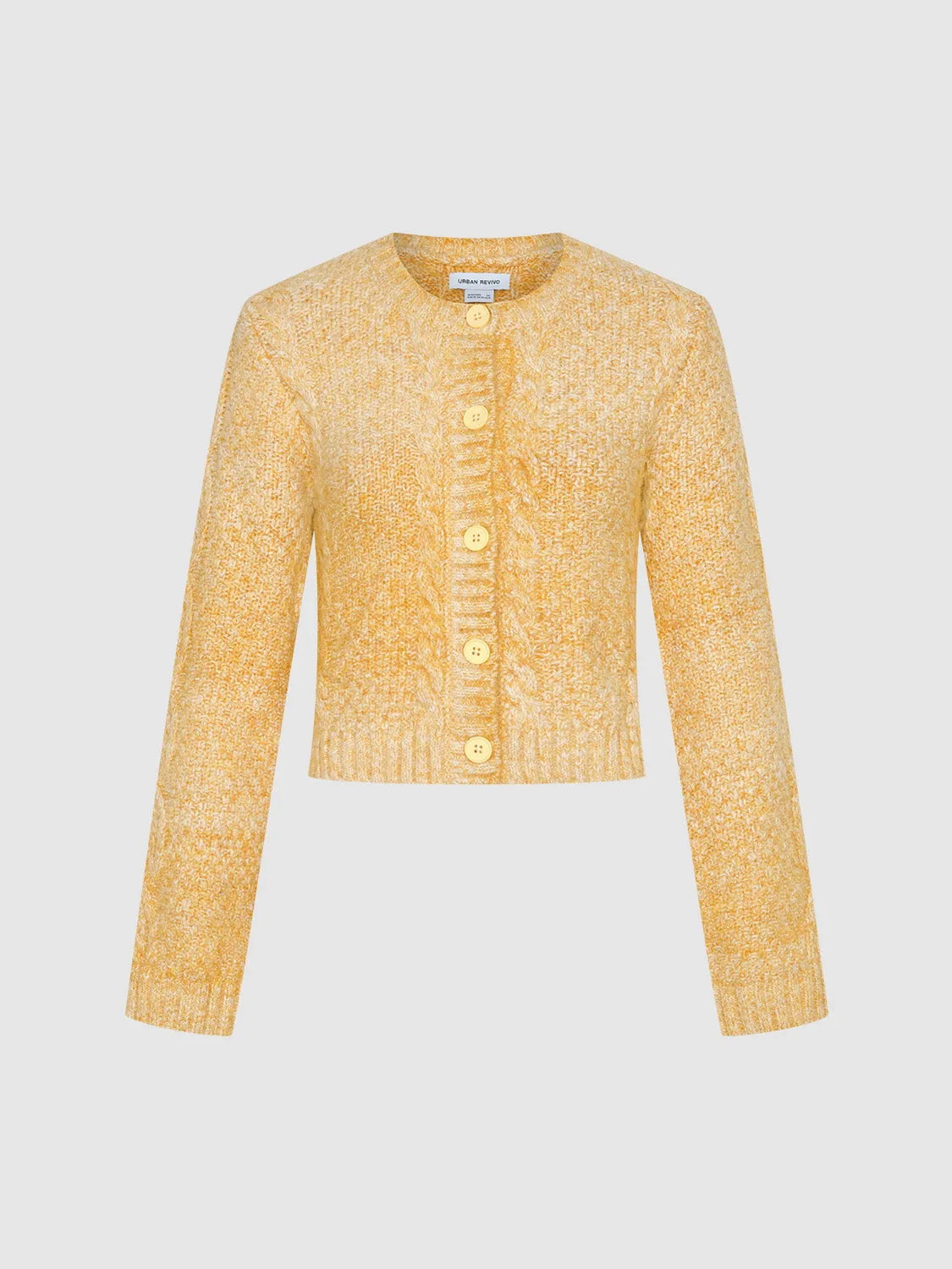 Skinny Crew Neck Knitted Cardigan sold by Urban Revivo product image thumbnail 2