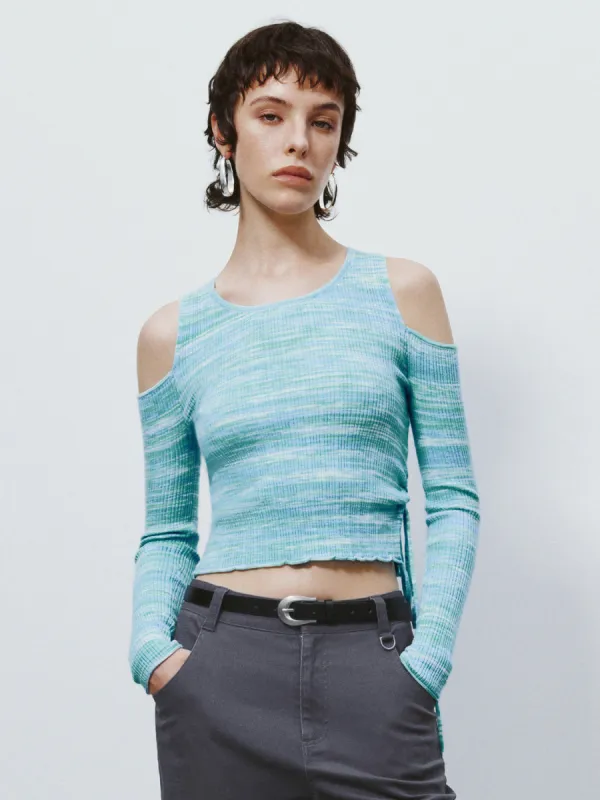 Cold Shoulder Skinny Knitted T-Shirt sold by Urban Revivo