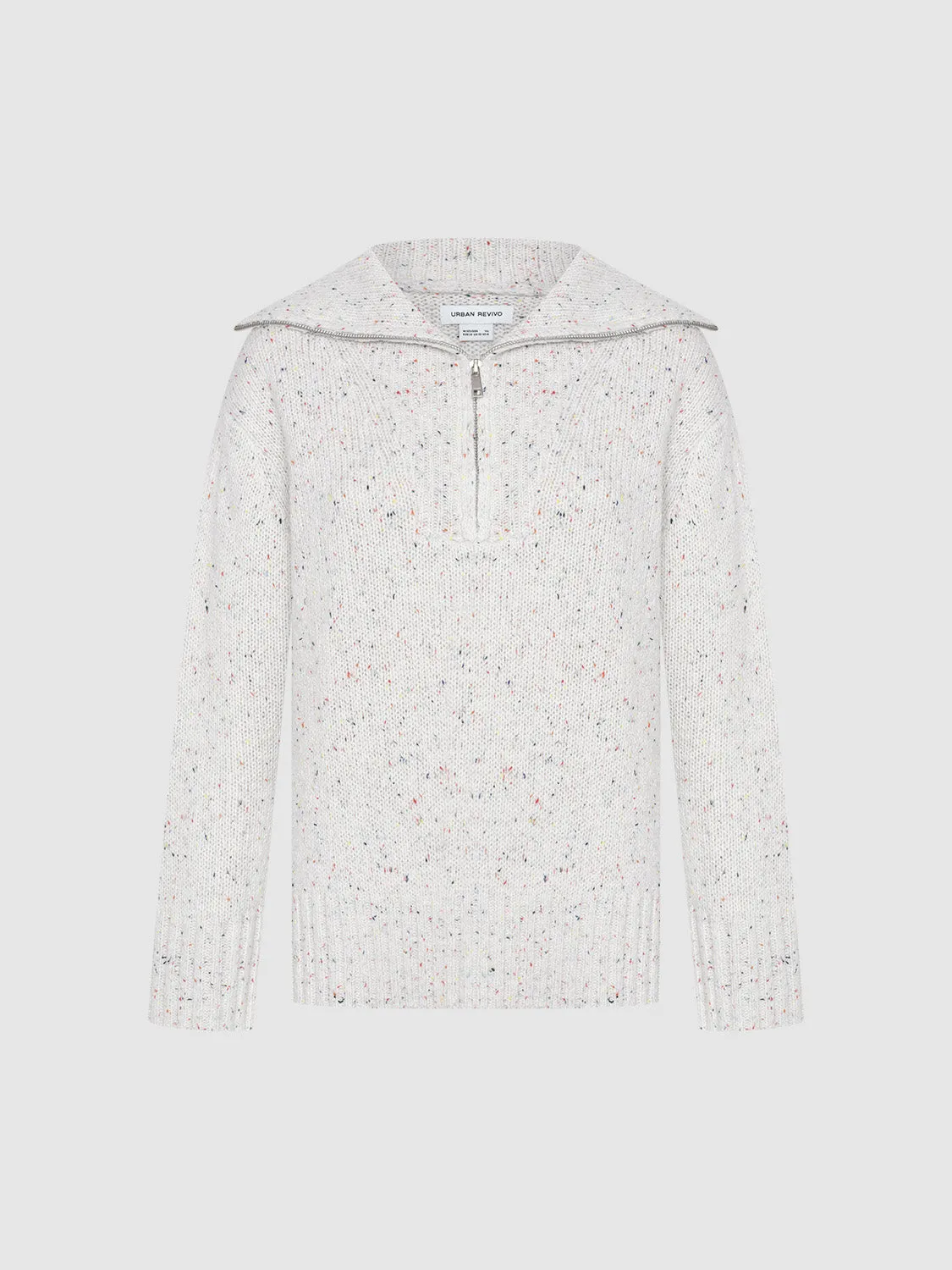 Zip Half Placket Knitted T-Shirt sold by Urban Revivo product image thumbnail 2