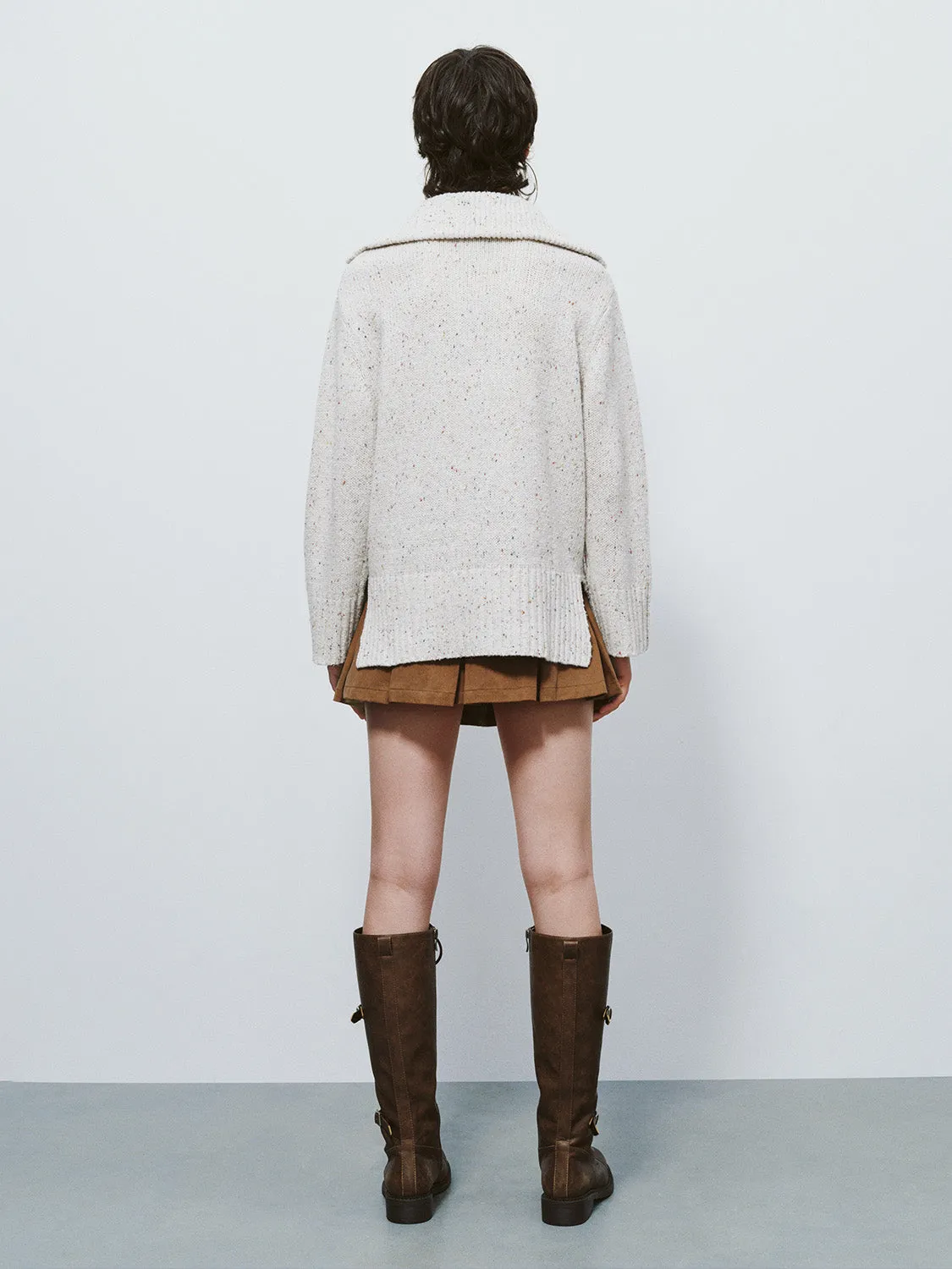 Zip Half Placket Knitted T-Shirt sold by Urban Revivo product image thumbnail 4