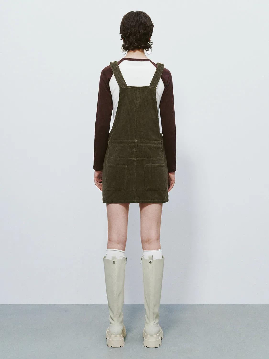 Textured Mini Pinafore Dress sold by Urban Revivo product image thumbnail 4