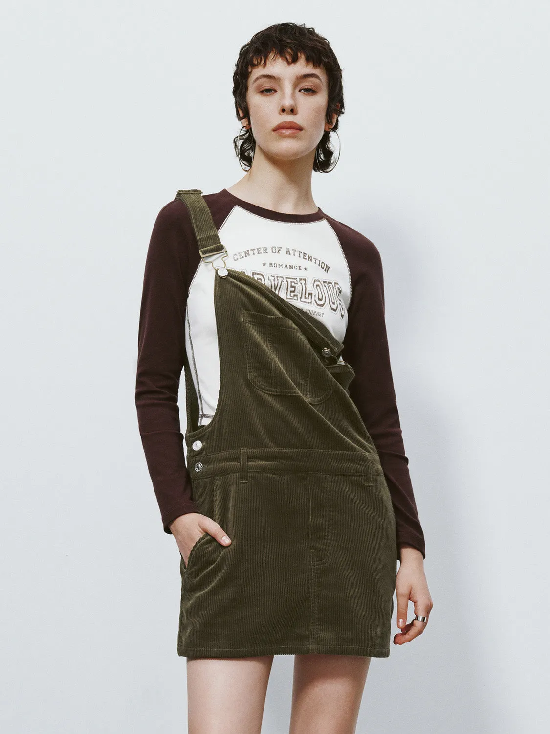 Textured Mini Pinafore Dress sold by Urban Revivo