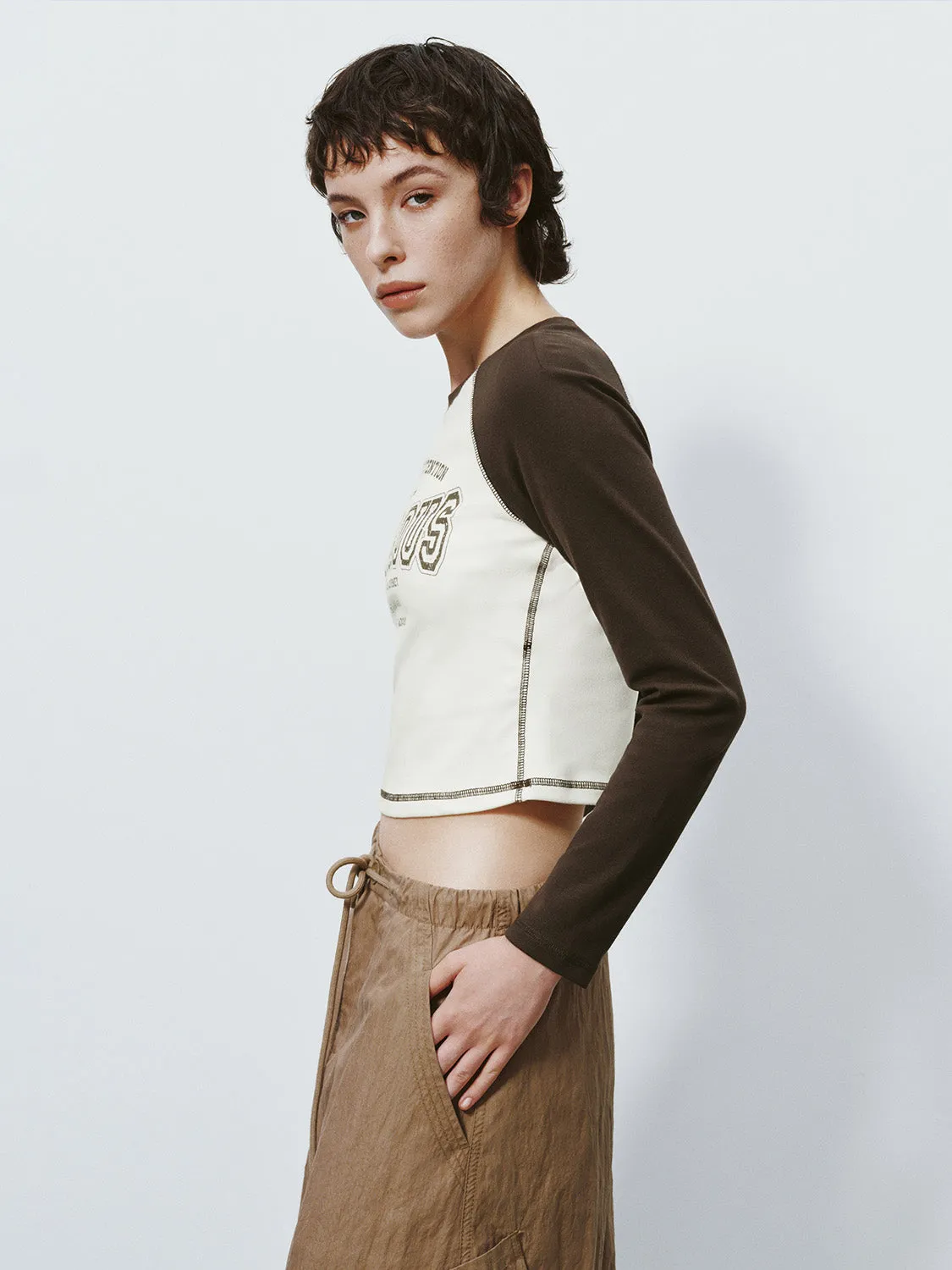 Printed Crew Neck Skinny T-Shirt sold by Urban Revivo product image thumbnail 3