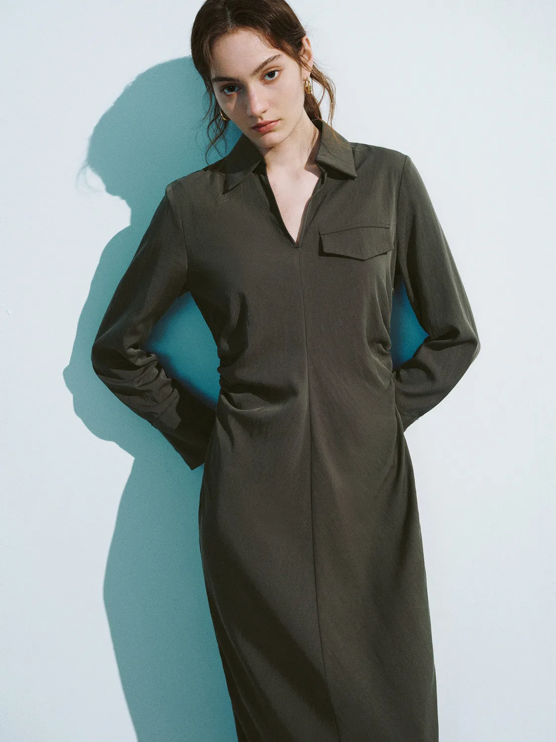 Collared Neck Straight Dress sold by Urban Revivo product image thumbnail 5