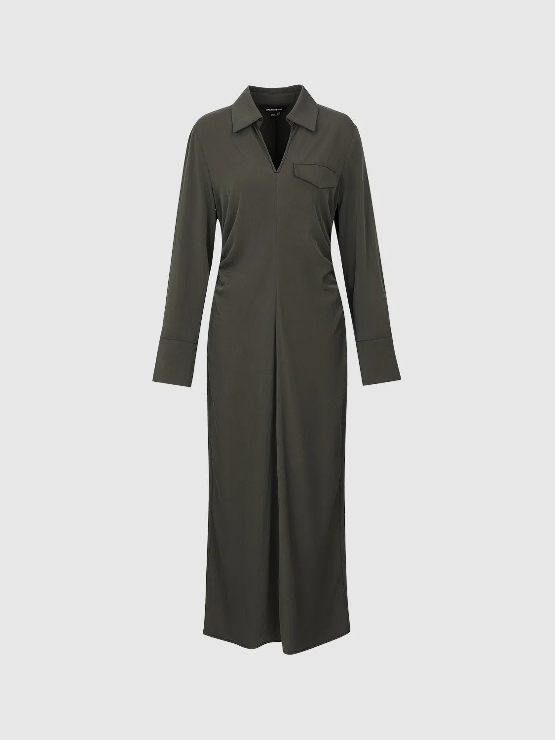 Collared Neck Straight Dress sold by Urban Revivo product image thumbnail 2