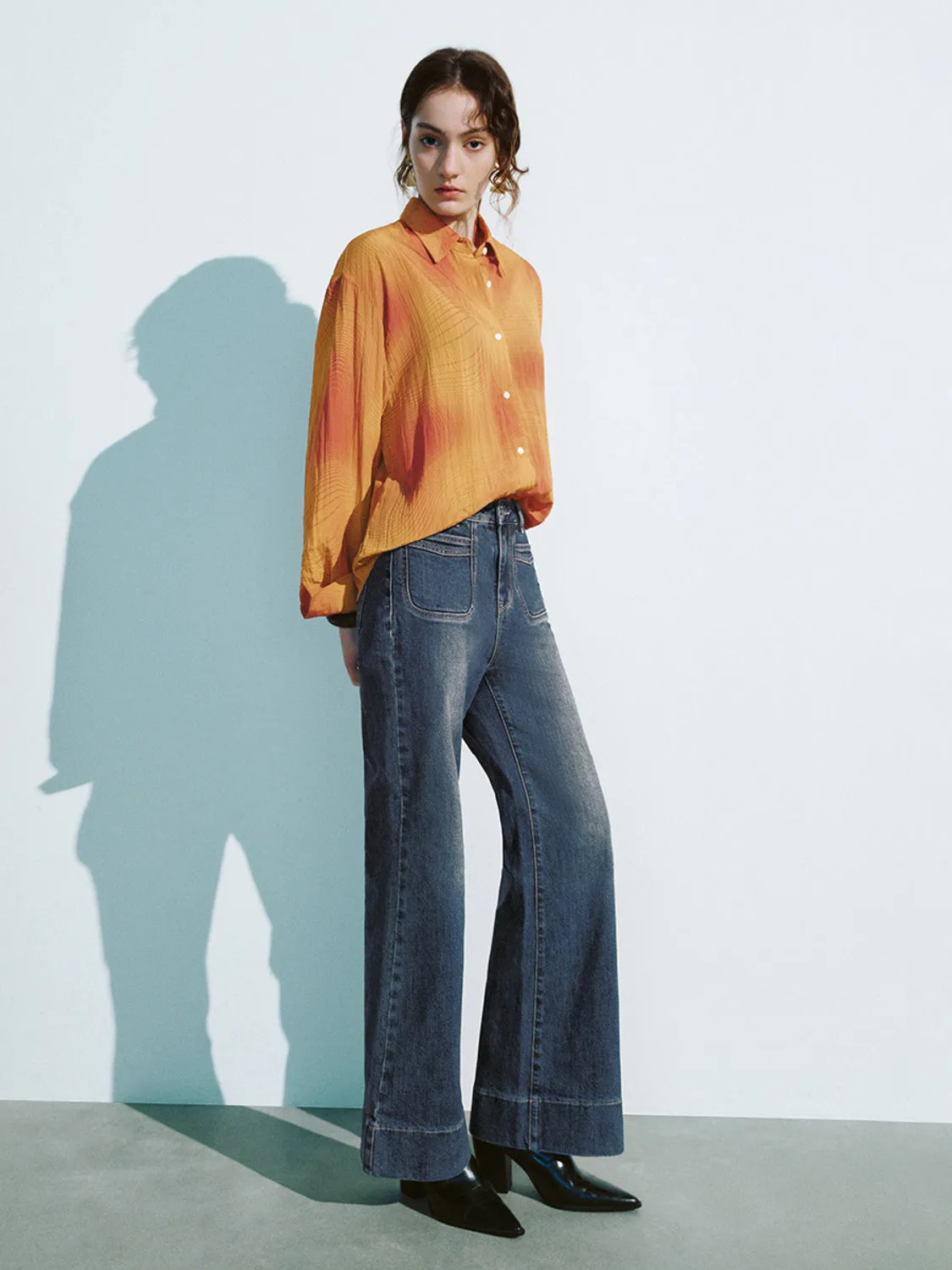 Printed Button Up Loose Shirt sold by Urban Revivo product image thumbnail 5