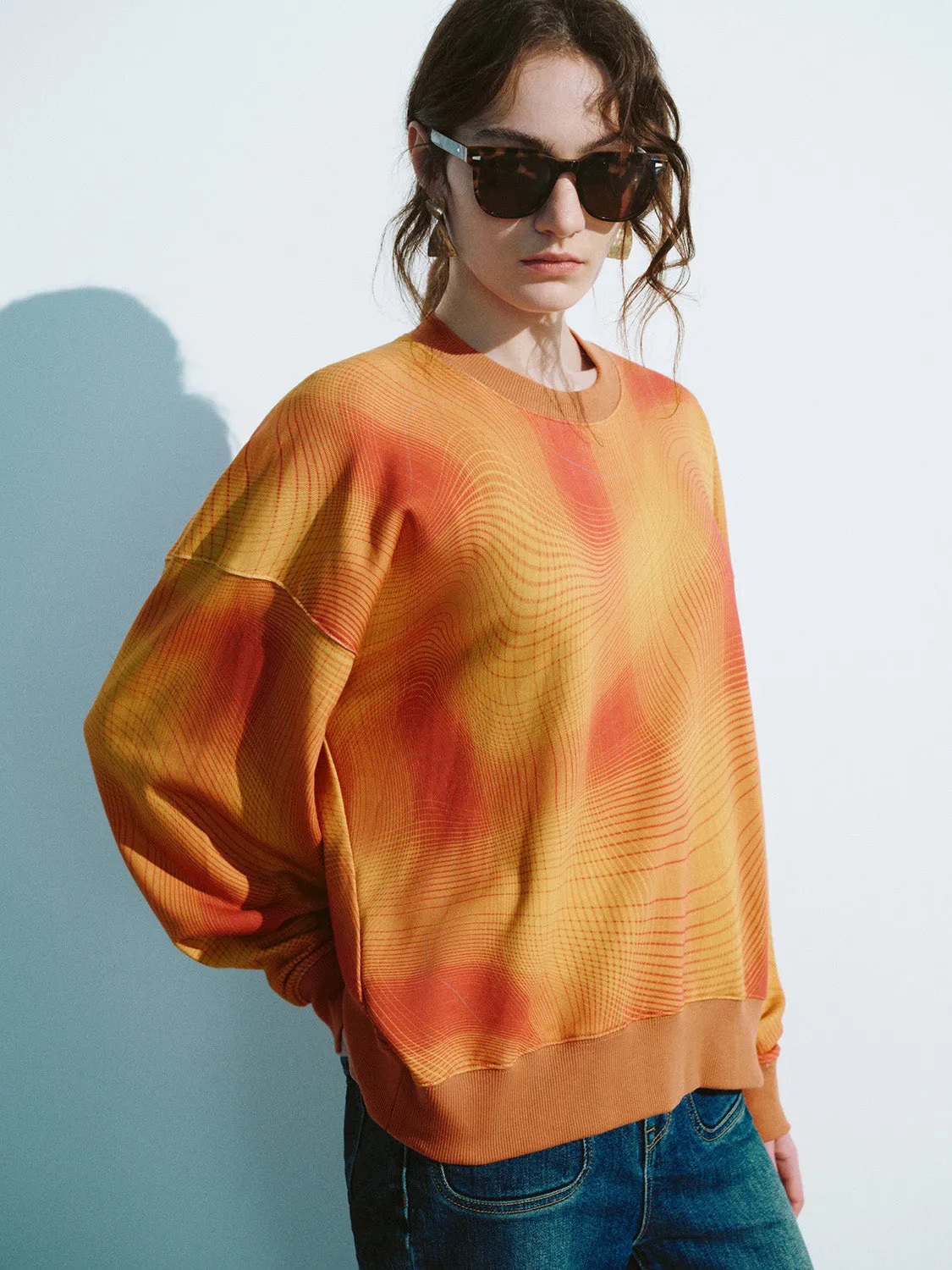 Crew Neck Oversized Sweatshirt sold by Urban Revivo product image thumbnail 3