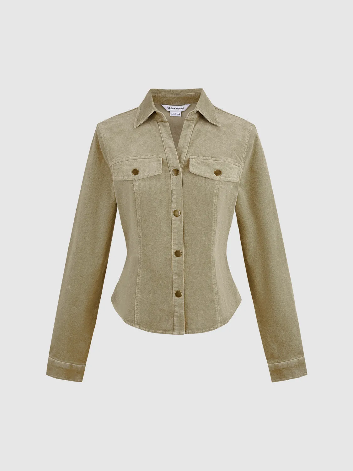 Press Button Lapel Shirt sold by Urban Revivo product image thumbnail 2