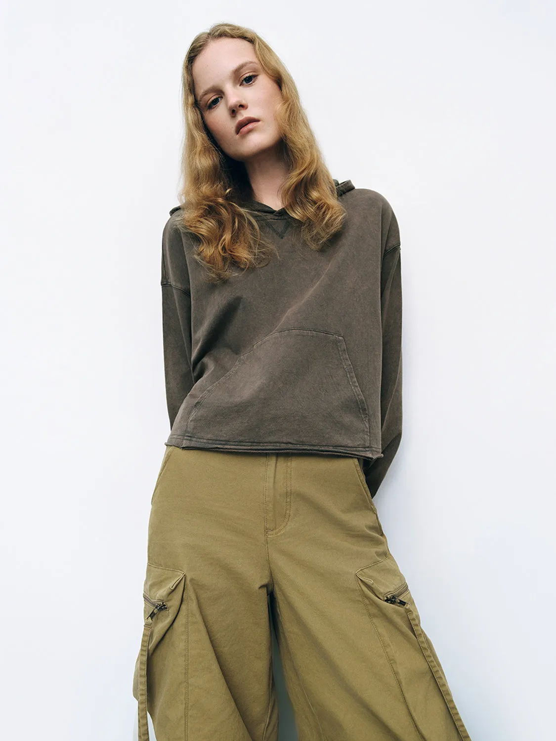 Hooded Loose Sweatshirt sold by Urban Revivo