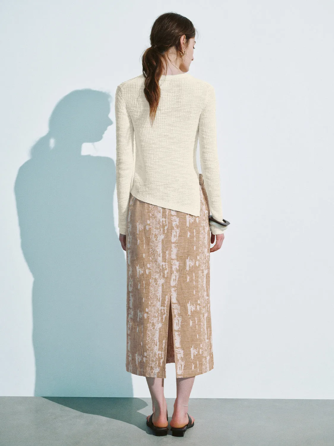 Crew Neck Skinny Knitted T-Shirt sold by Urban Revivo product image thumbnail 4