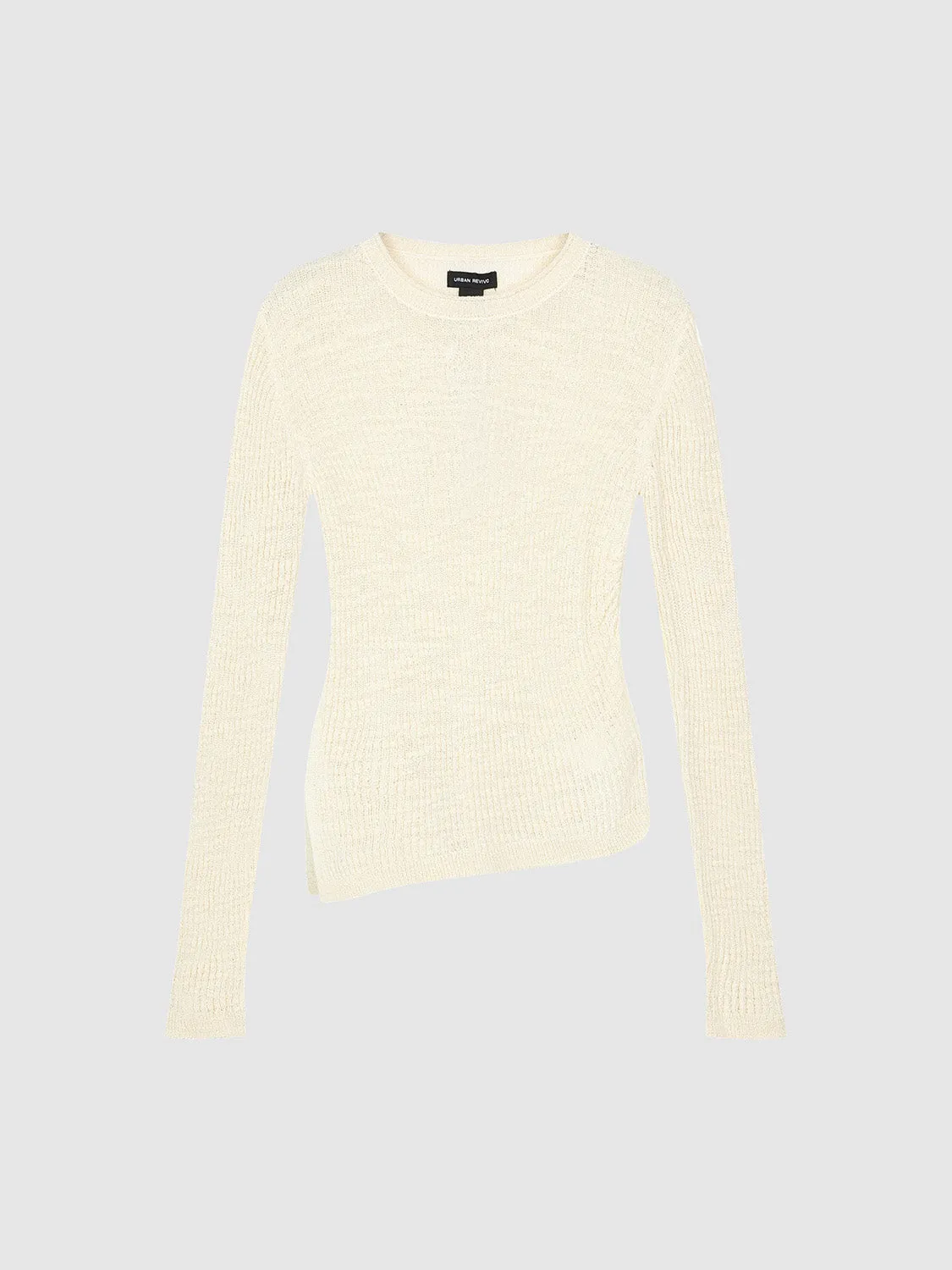 Crew Neck Skinny Knitted T-Shirt sold by Urban Revivo product image thumbnail 2