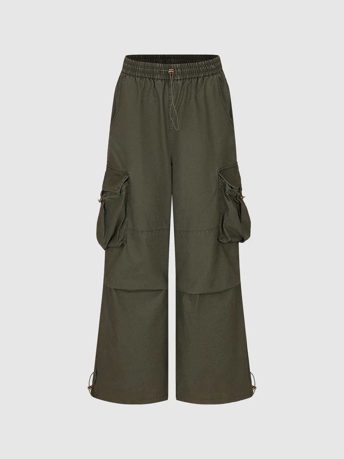 Elastic Waist Wide-Leg Pants sold by Urban Revivo product image thumbnail 3