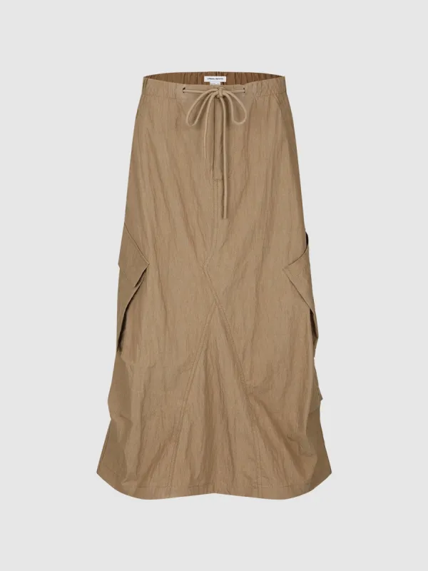 Drawstring Waist Mini A-Line Skirt sold by Urban Revivo
