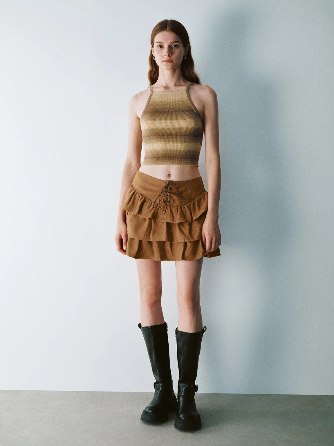 Lace Up Front A-Line Skirts sold by Urban Revivo product image thumbnail 5