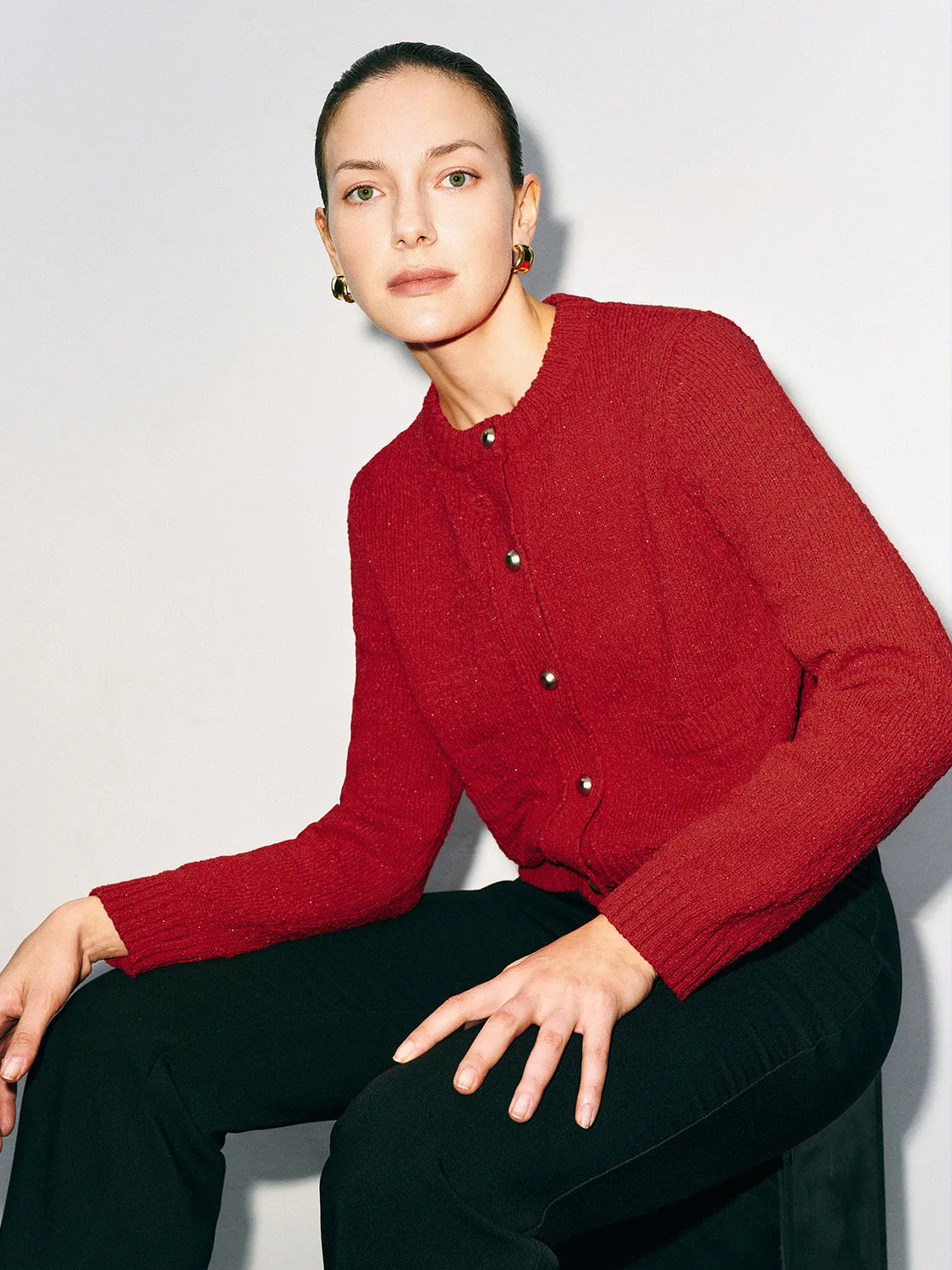 Collared Neck Knitted Cardigans sold by Urban Revivo