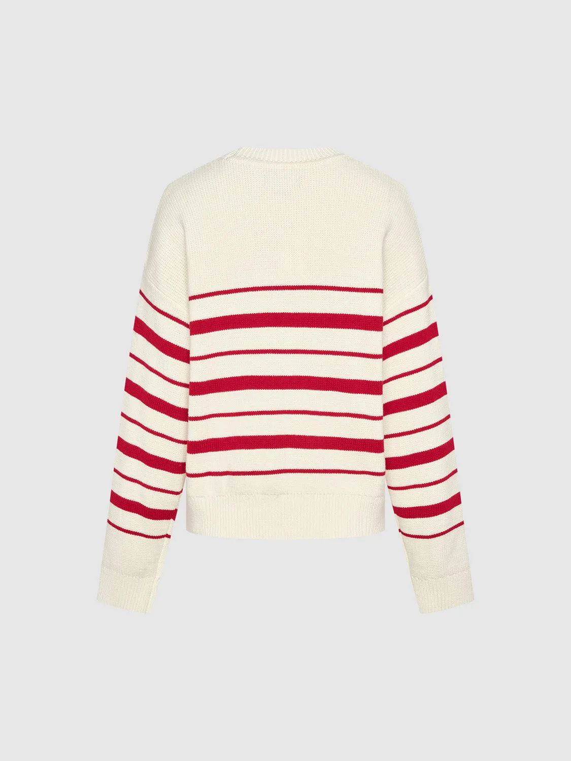 Striped Crew Neck Knitted Cardigans sold by Urban Revivo product image thumbnail 2