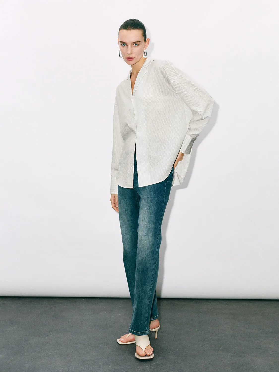 Button Up Loose Shirt sold by Urban Revivo product image thumbnail 4