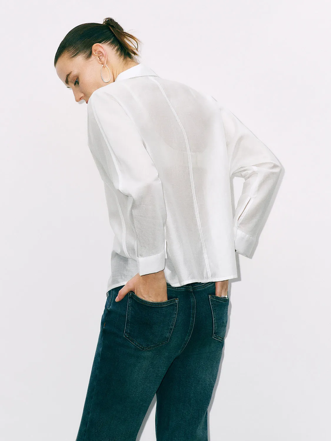 Button Up Loose Shirt sold by Urban Revivo product image thumbnail 3