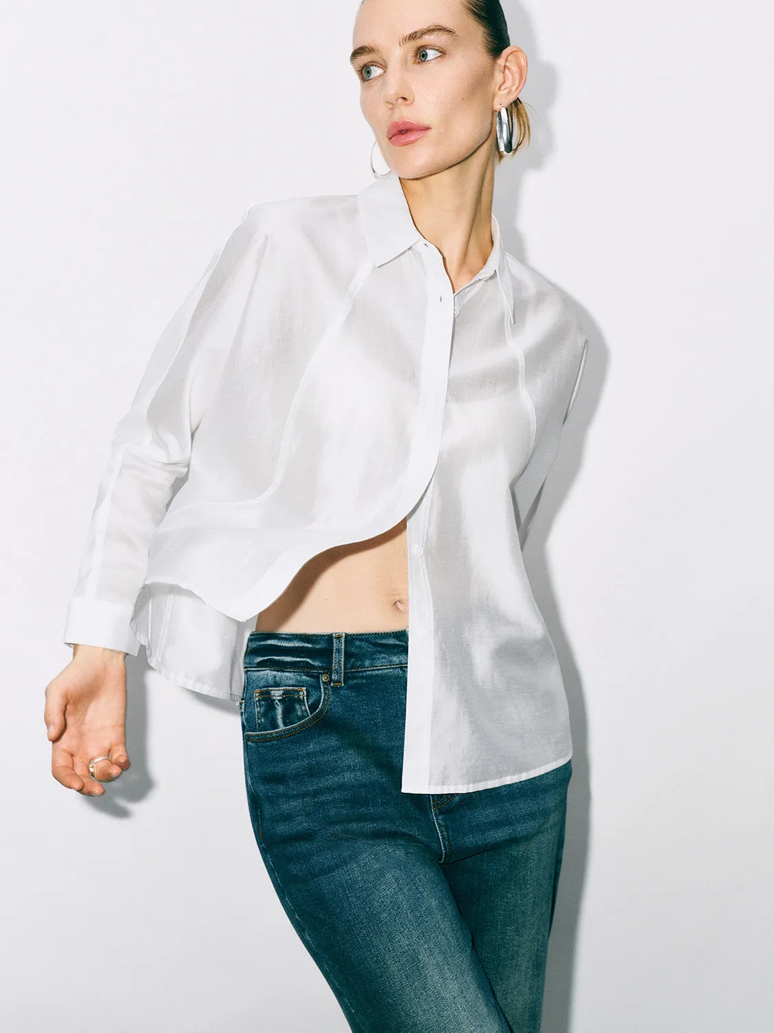 Button Up Loose Shirt sold by Urban Revivo product image thumbnail 2