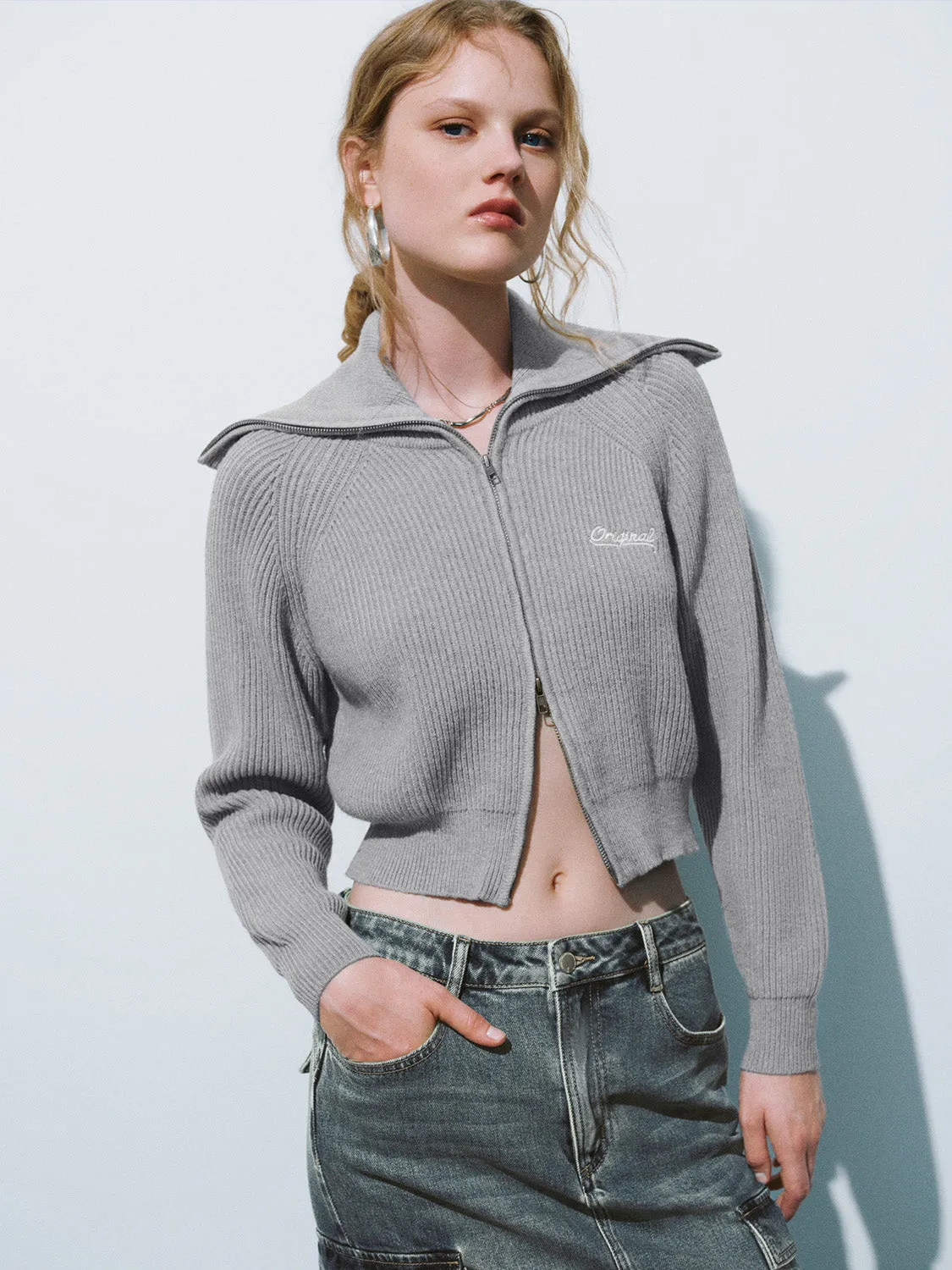 Collared Neck Knitted Cardigans sold by Urban Revivo