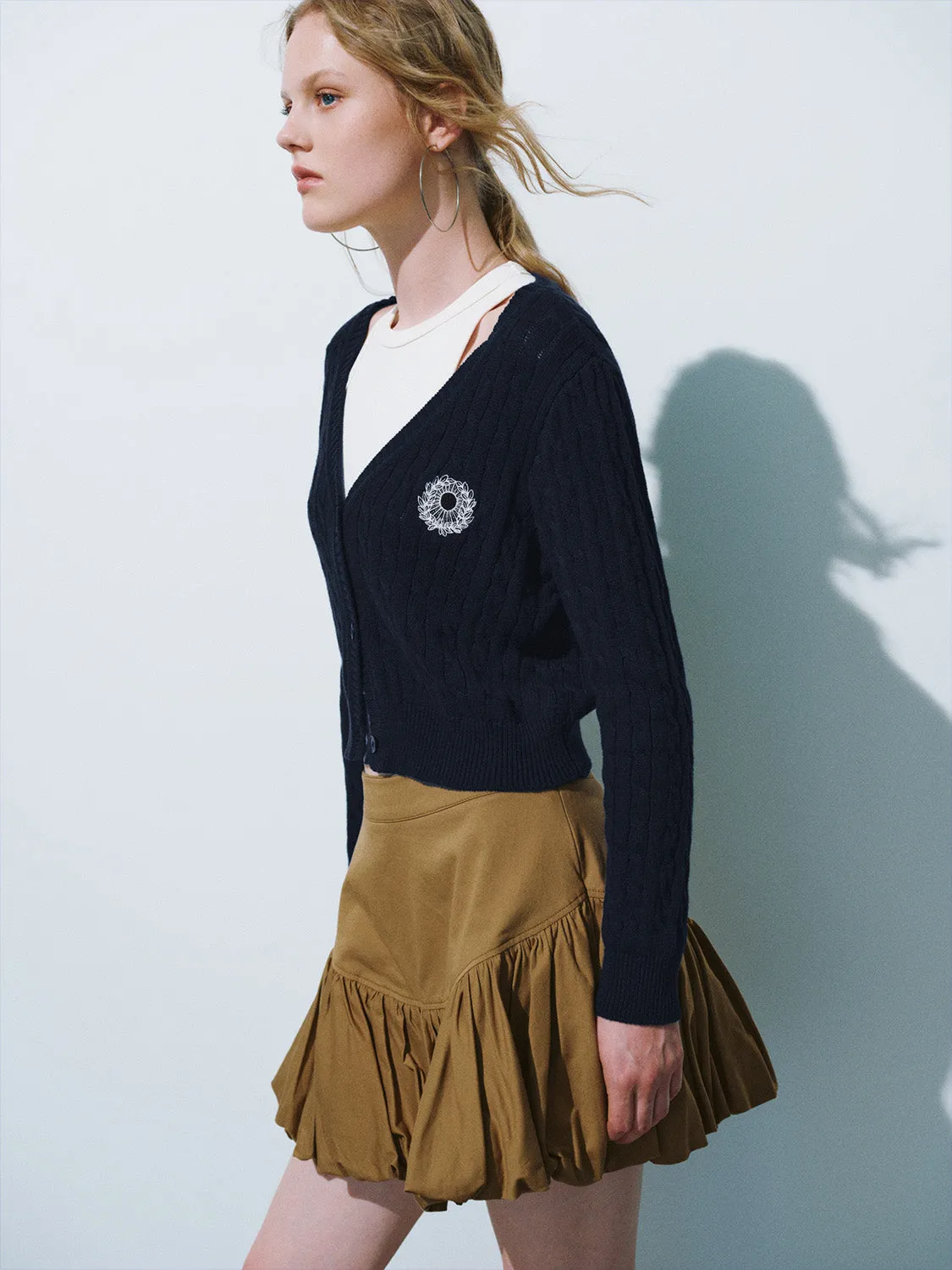 Striped Crew Neck Knitted Cardigans sold by Urban Revivo product image thumbnail 2