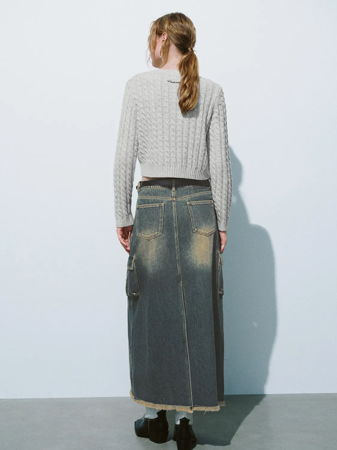 Striped Crew Neck Knitted Cardigans sold by Urban Revivo product image thumbnail 3