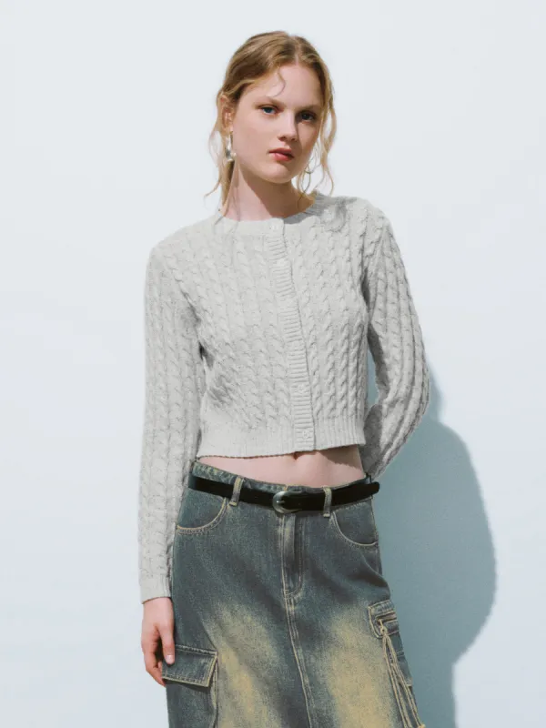 Striped Crew Neck Knitted Cardigans sold by Urban Revivo