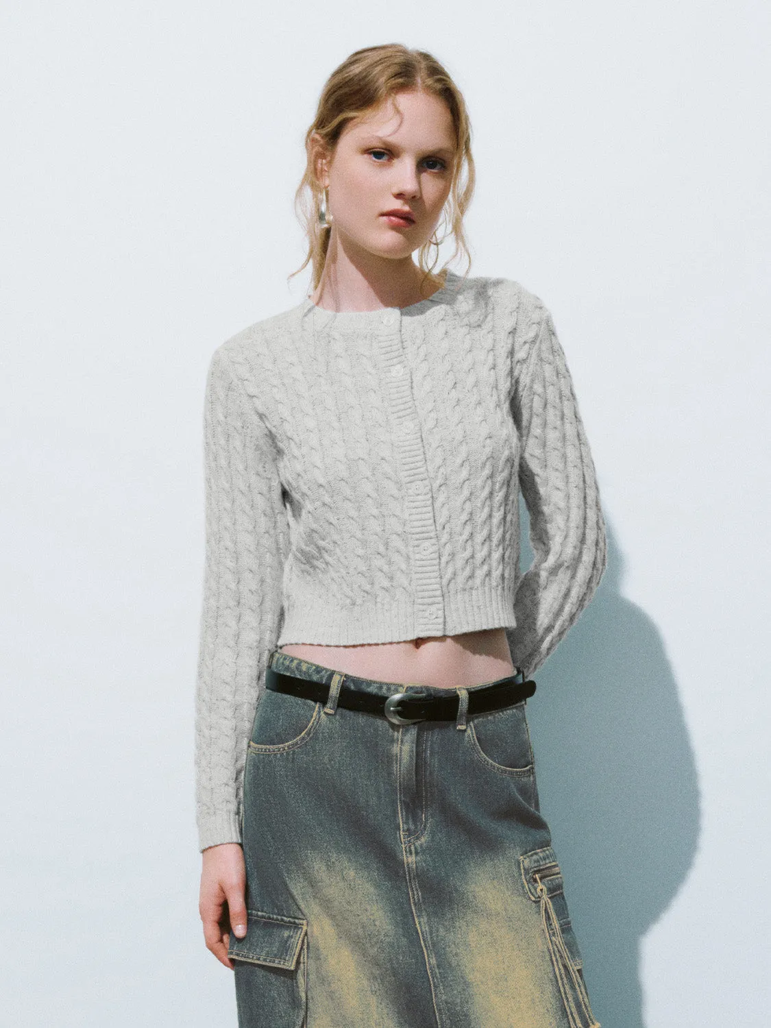 Striped Crew Neck Knitted Cardigans sold by Urban Revivo