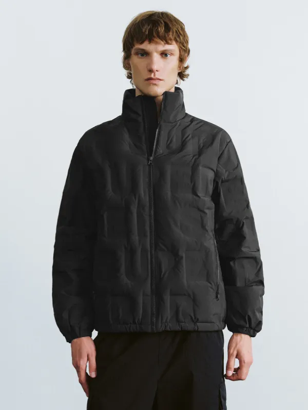 Collared Neck Straight Down Outerwear sold by Urban Revivo