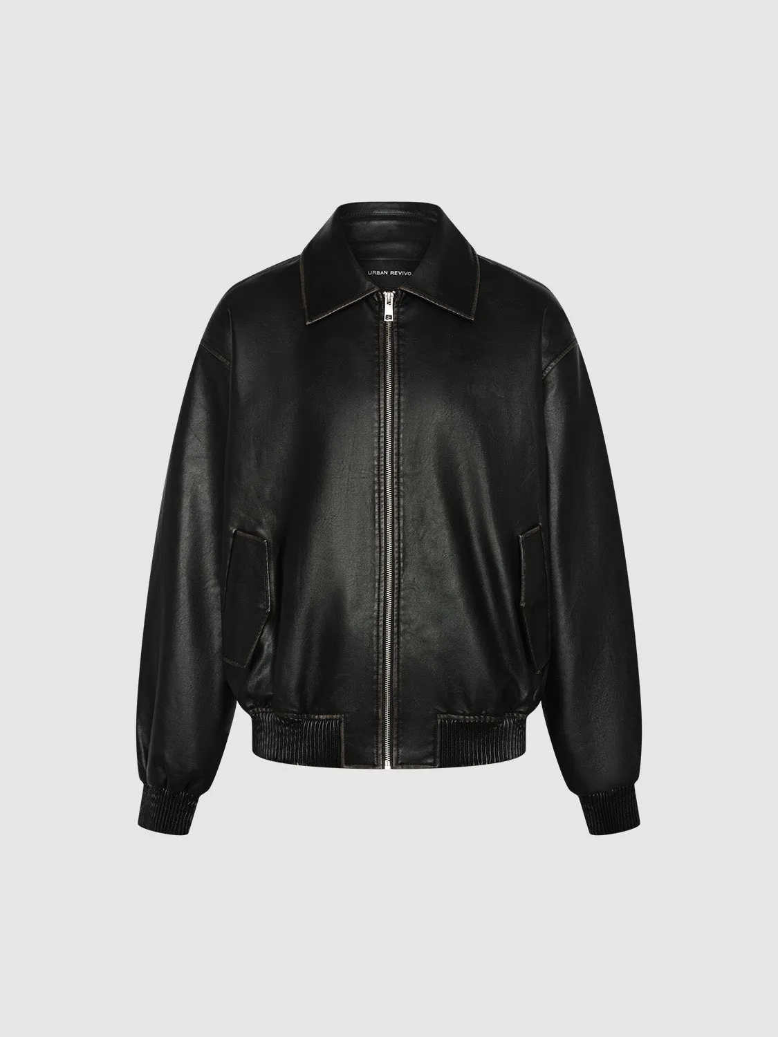 Vegan Leather Jacket sold by Urban Revivo product image thumbnail 3