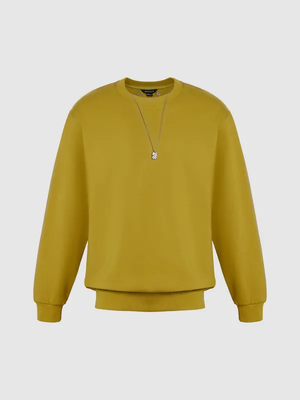 Crew Neck Straight Sweatshirt sold by Urban Revivo