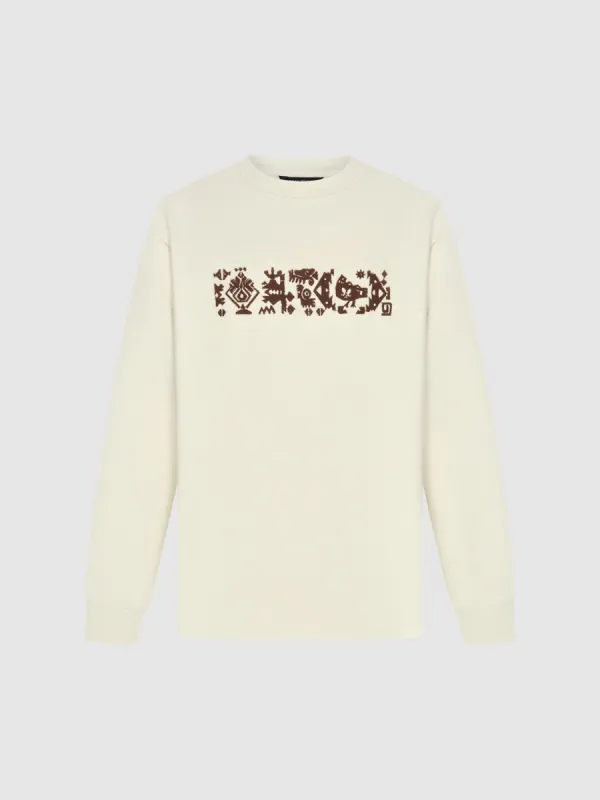 Crew Neck Straight Sweatshirt sold by Urban Revivo
