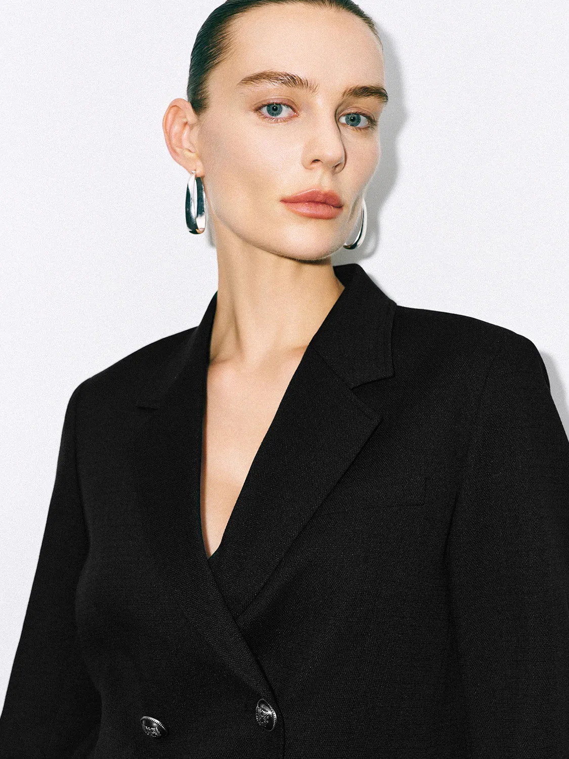 V-Neck Straight Blazers sold by Urban Revivo product image thumbnail 5