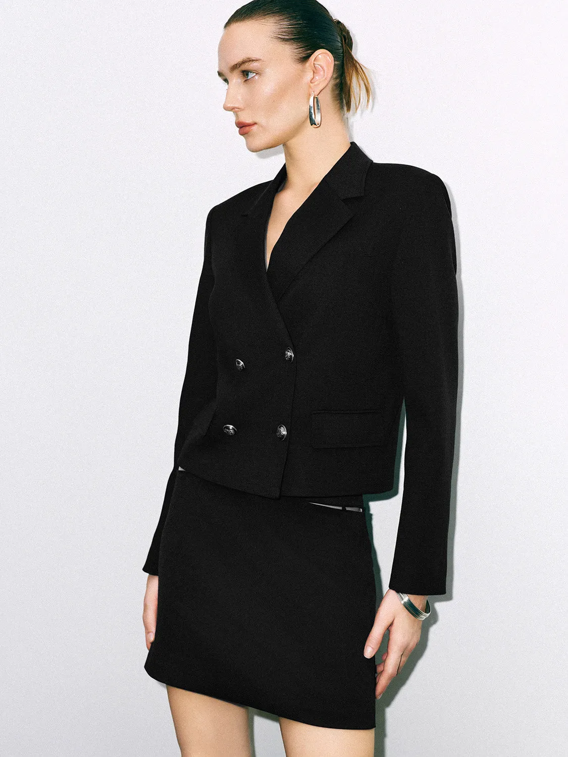 V-Neck Straight Blazers sold by Urban Revivo product image thumbnail 2