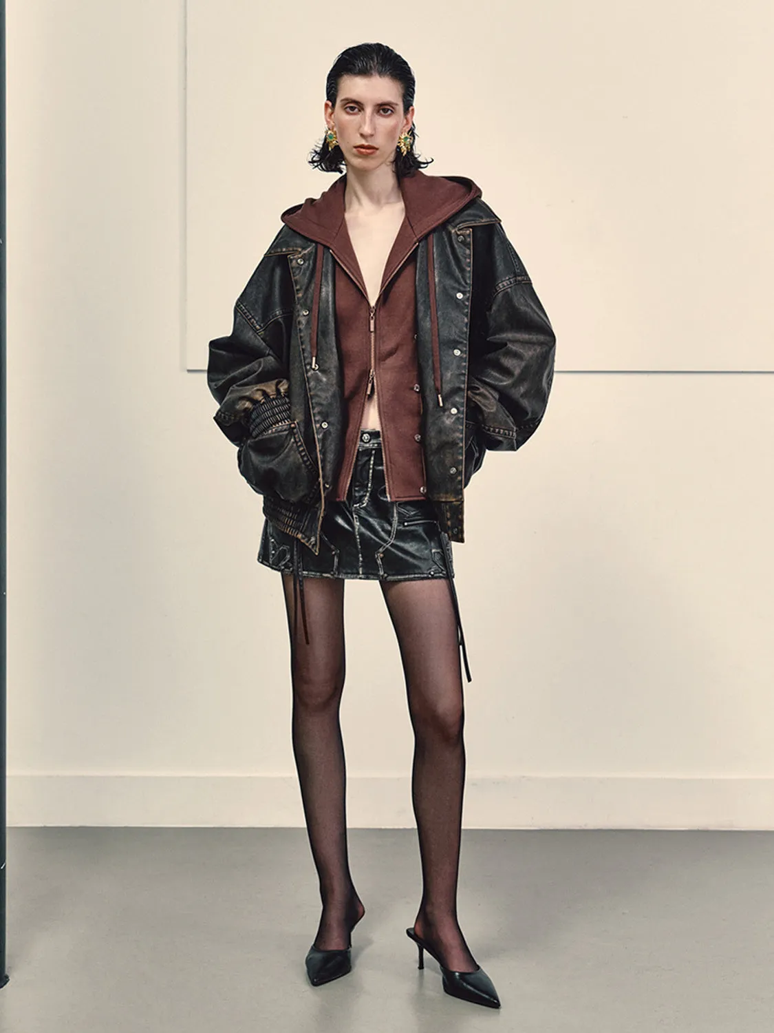 Vegan Leather Jacket sold by Urban Revivo product image thumbnail 3