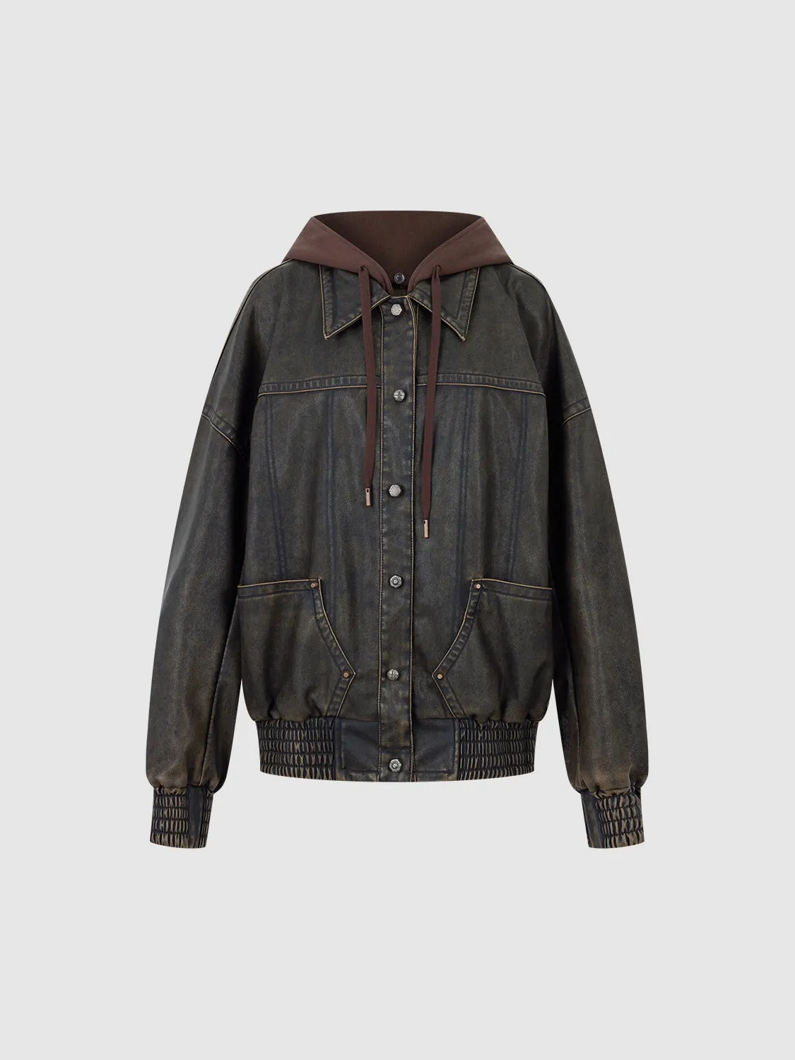 Vegan Leather Jacket sold by Urban Revivo product image thumbnail 5