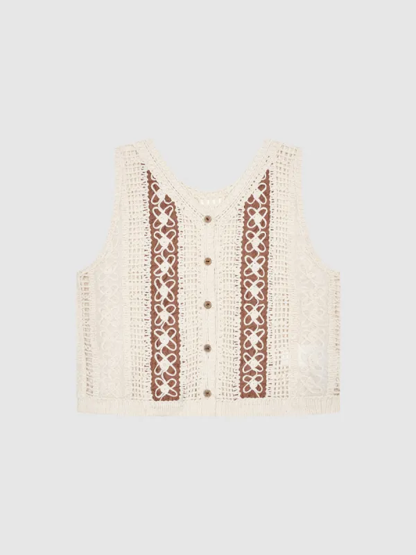 V-Neck Knitted Vest sold by Urban Revivo