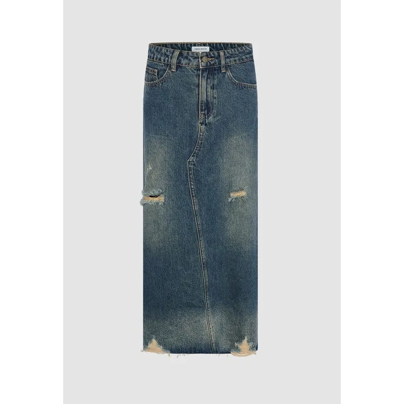 Distressed Denim Skirts sold by Urban Revivo product image thumbnail 3